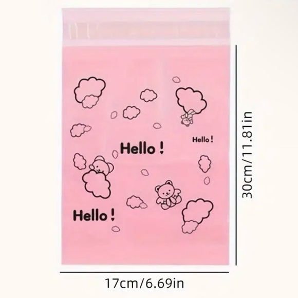 Other - ✌️20 Cute Teddy Bear 🧸 with Clouds Polymailers